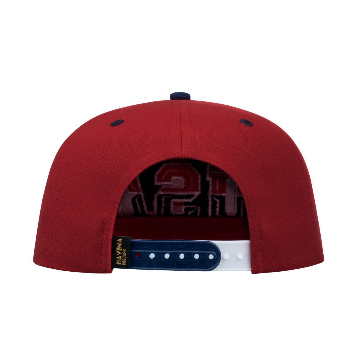 Unisex Embroidered Classic US American Flag, 6-Panel Snap Baseball Cap, Red, Adjustable Fit