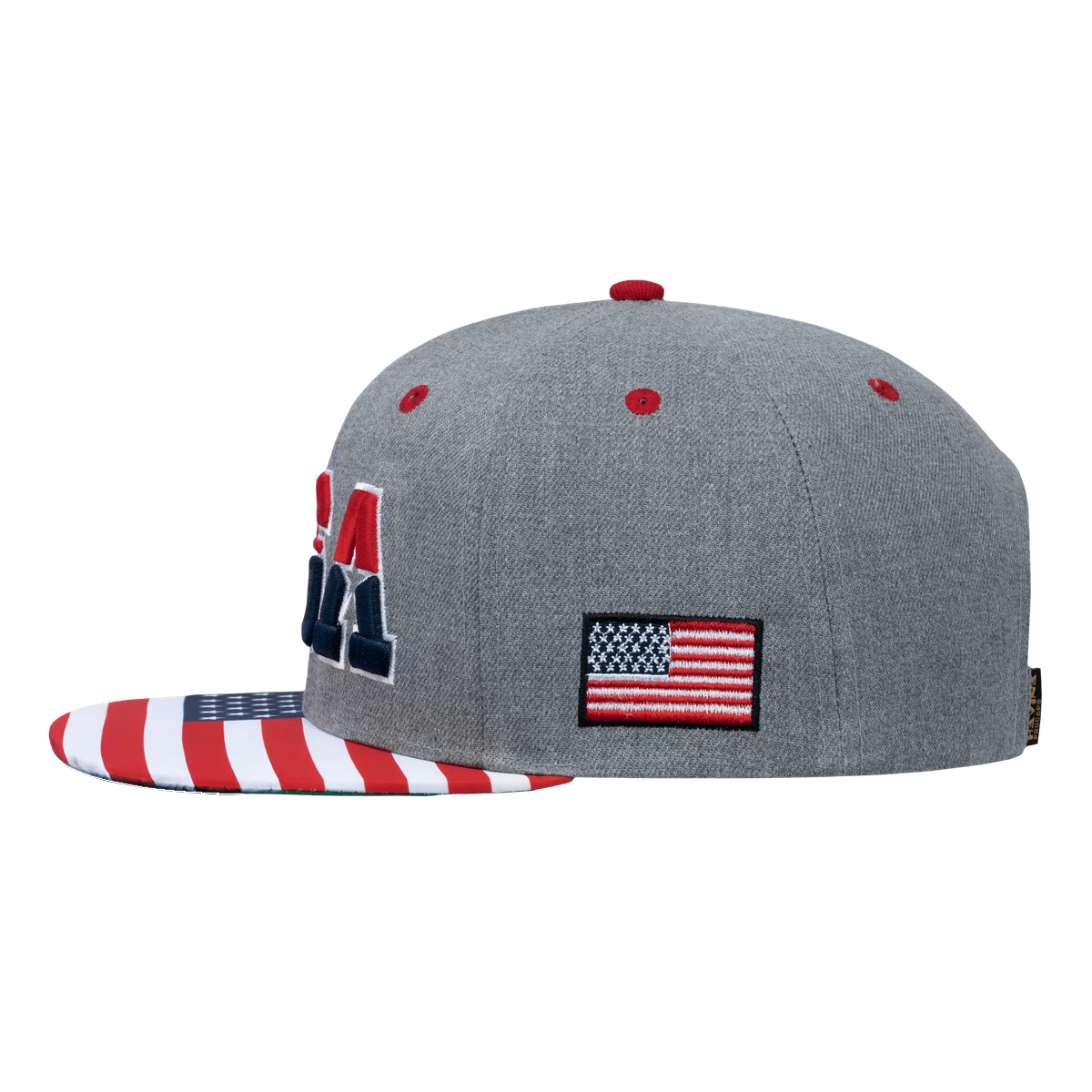 Classic US American Flag 6-Panel Snapback Flat Bill Baseball Cap