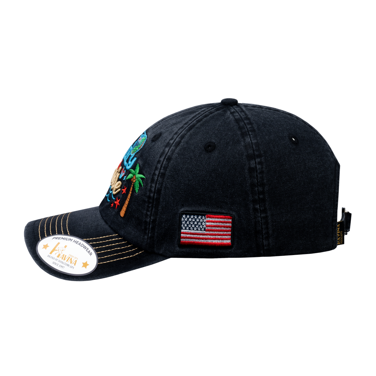 Unisex Embroidered Family Cruise, Traveling, 6-Panel Baseball Cap, Black, Classic, Adjustable Fit