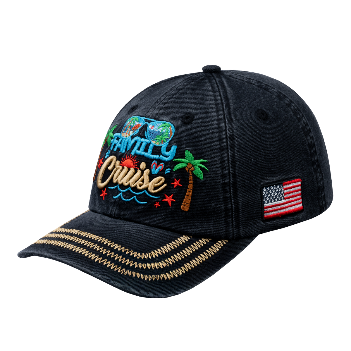 Family Cruise, Traveling 6-Panel Baseball Cap