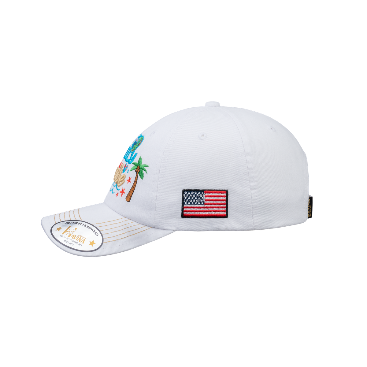 Unisex Embroidered Family Cruise, Traveling, 6-Panel Baseball Cap, White, Classic, Adjustable Fit