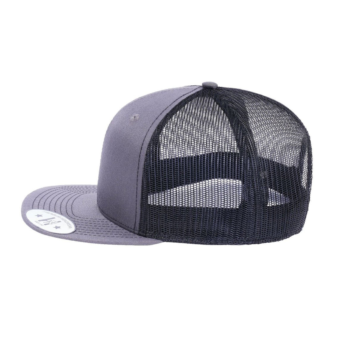 Blank 6-Panel Snapback Flat Bill Trucker Hat