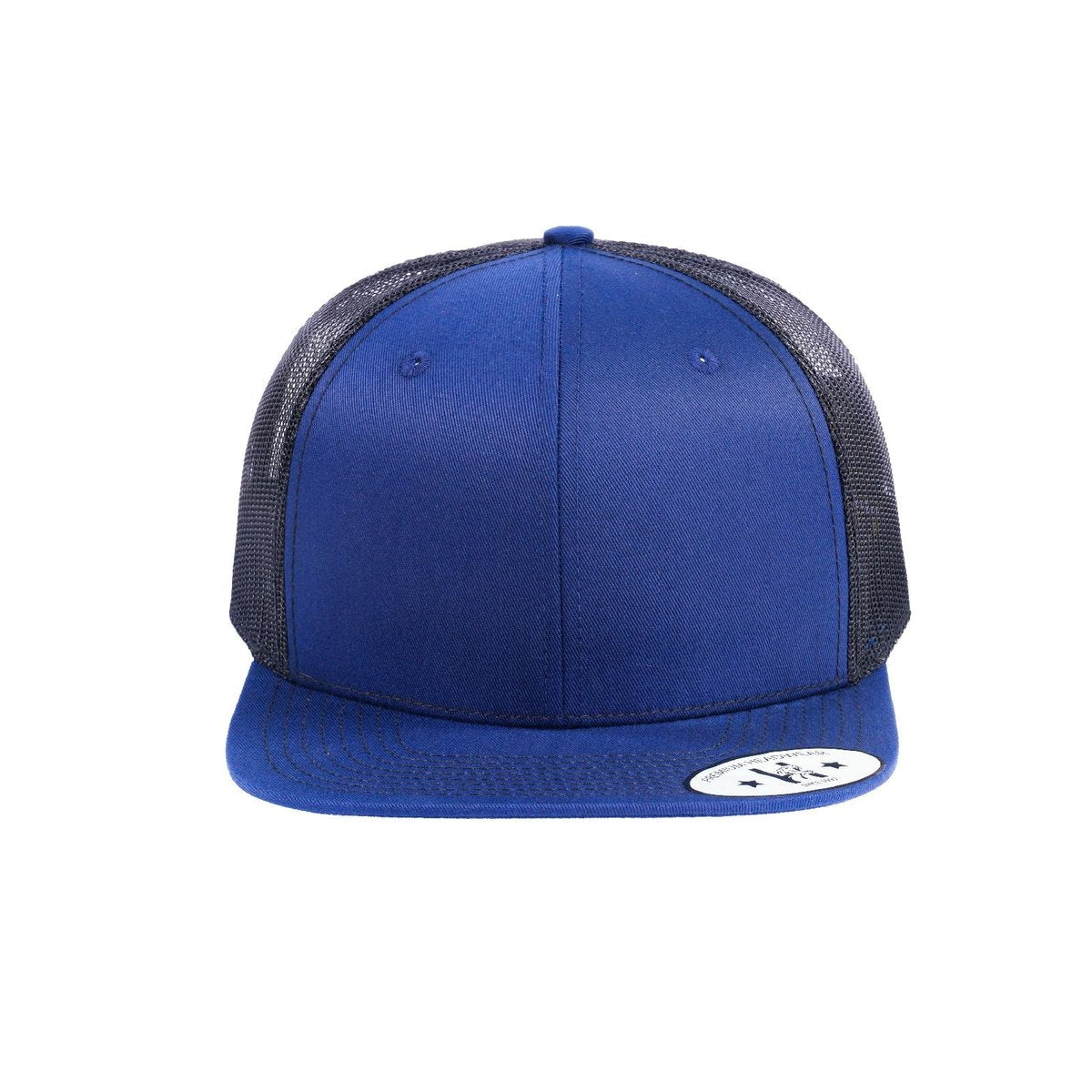 Blank 6-Panel Snapback Flat Bill Trucker Hat