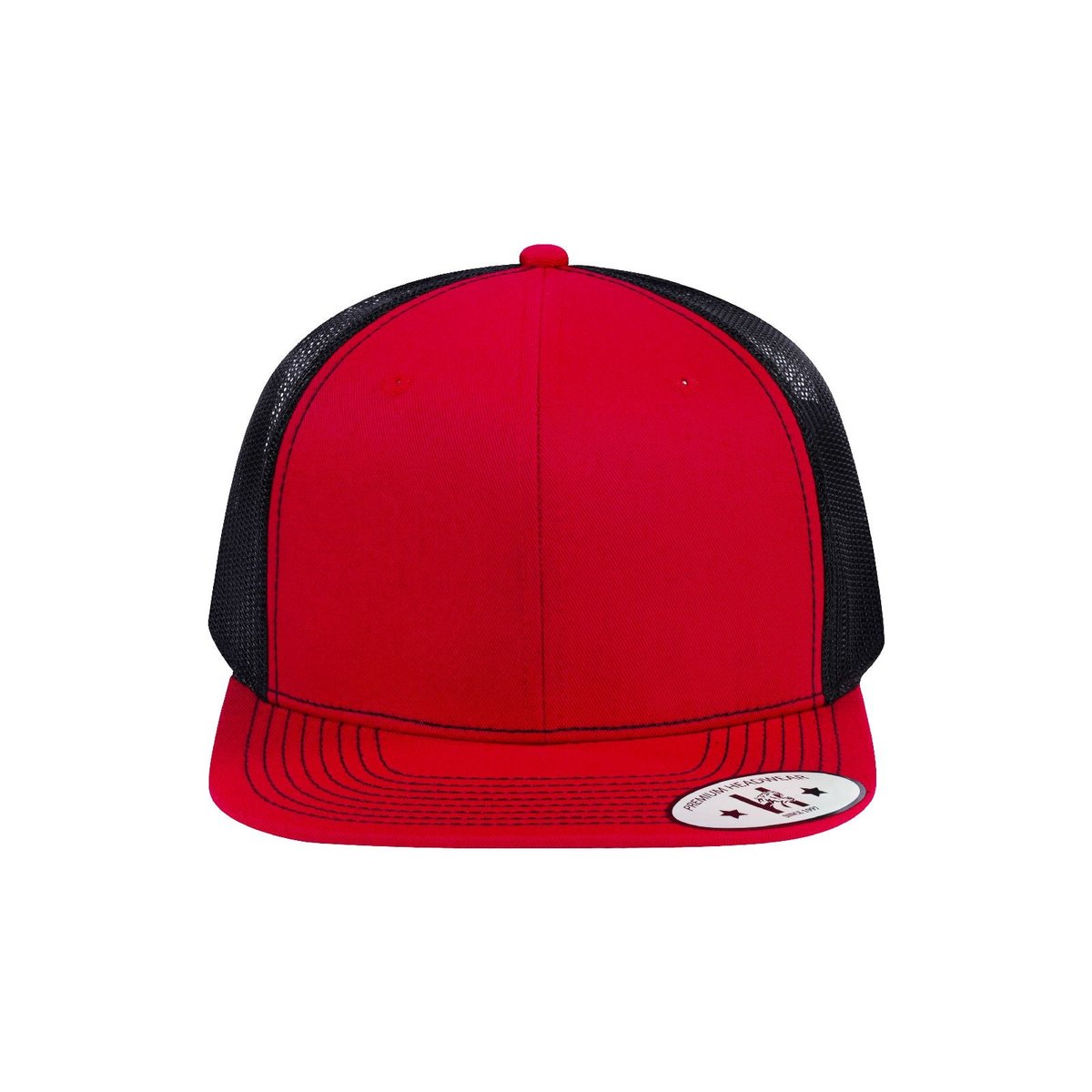 Blank 6-Panel Snapback Flat Bill Trucker Hat