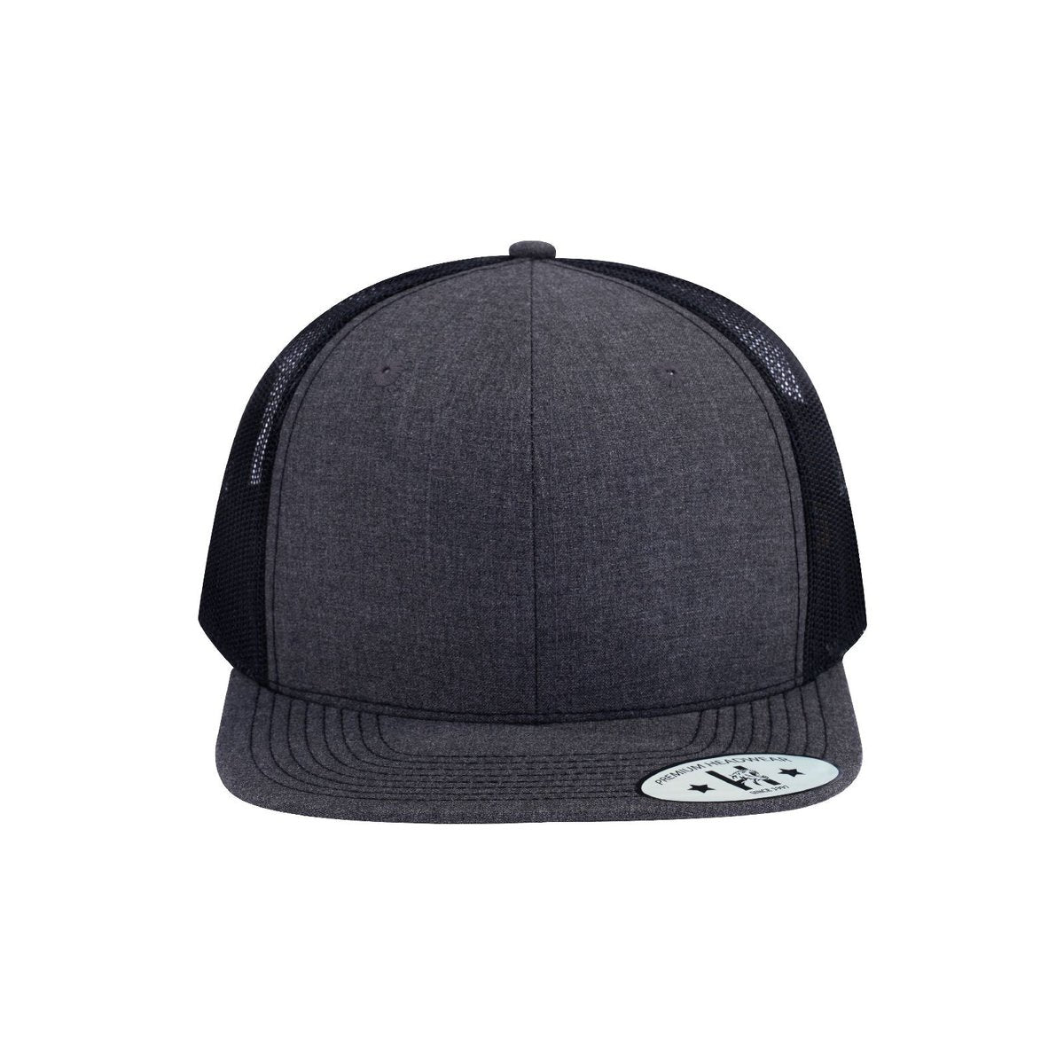 Blank 6-Panel Snapback Flat Bill Trucker Hat