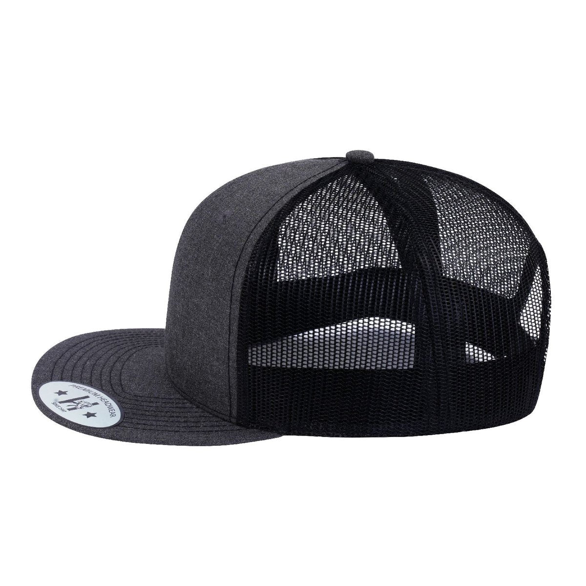 Blank 6-Panel Snapback Flat Bill Trucker Hat