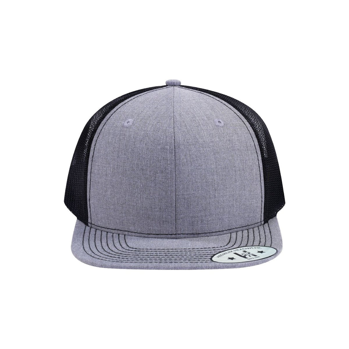 Blank 6-Panel Snapback Flat Bill Trucker Hat