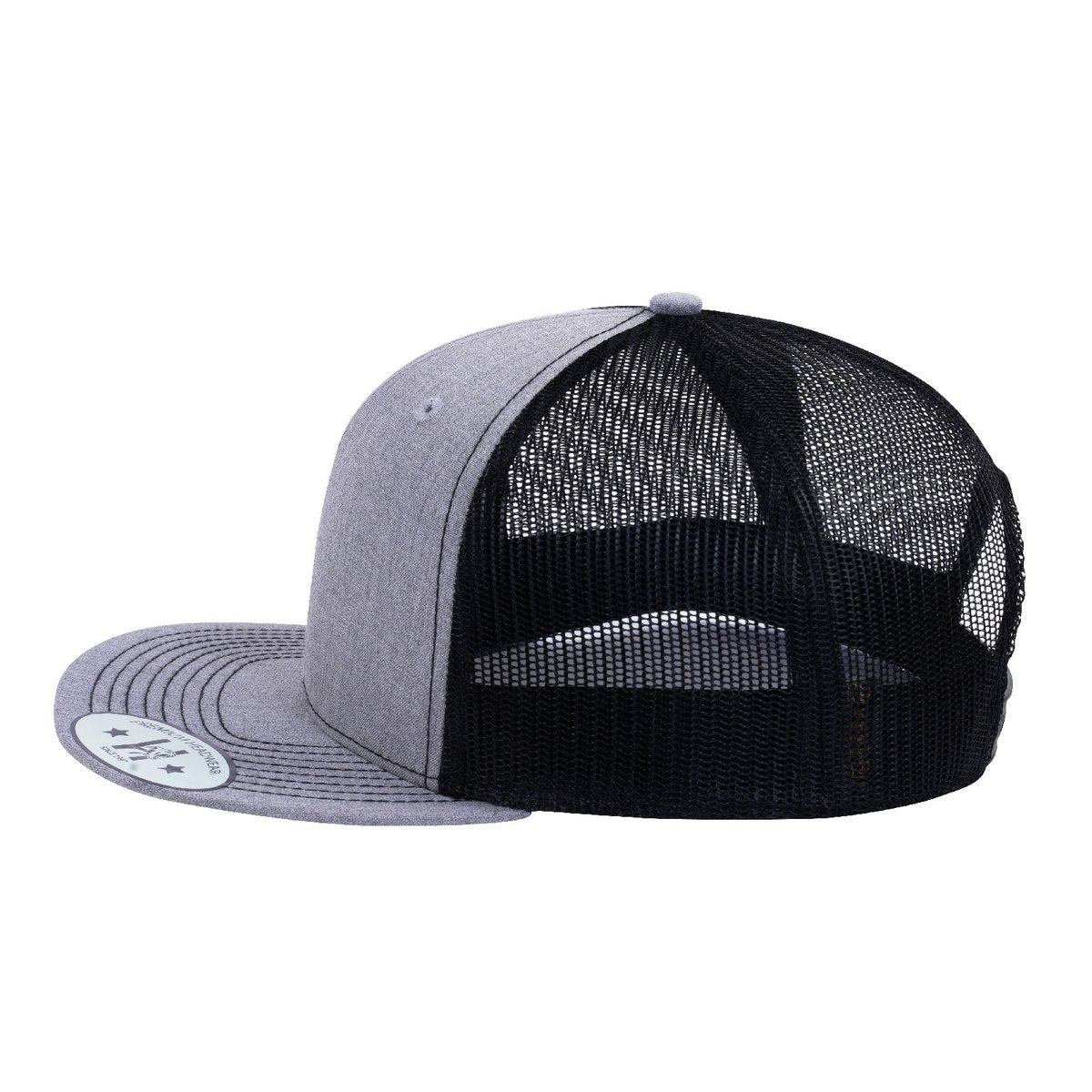 Blank 6-Panel Snapback Flat Bill Trucker Hat