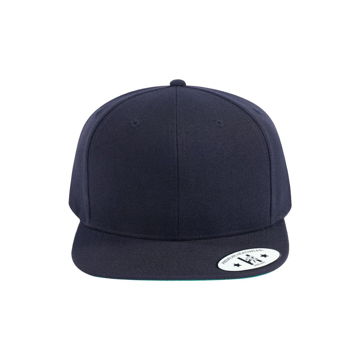Blank 6-Panel Snapback Flat Bill Baseball Cap