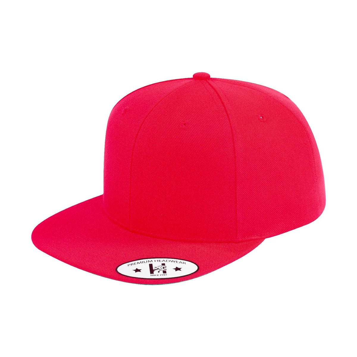 Blank 6-Panel Snapback Flat Bill Baseball Cap