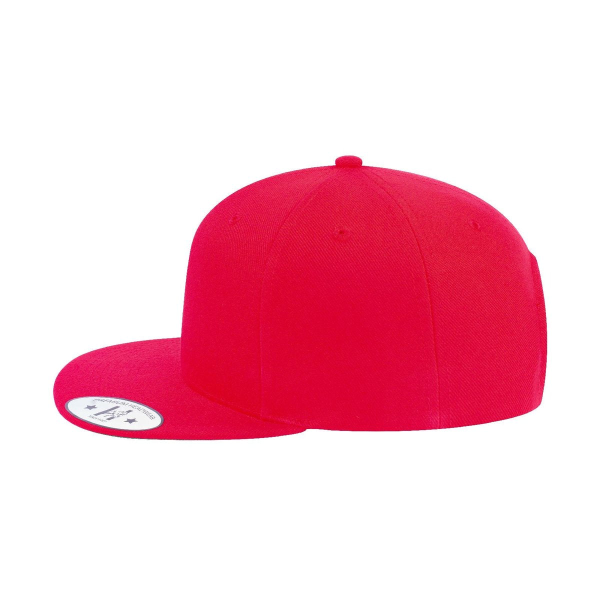 Blank 6-Panel Snapback Flat Bill Baseball Cap