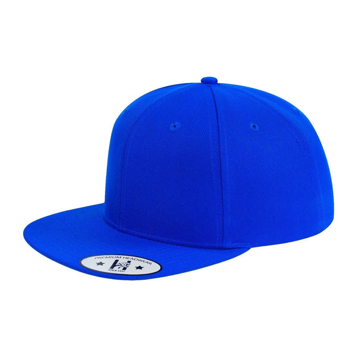 Blank 6-Panel Snapback Flat Bill Baseball Cap
