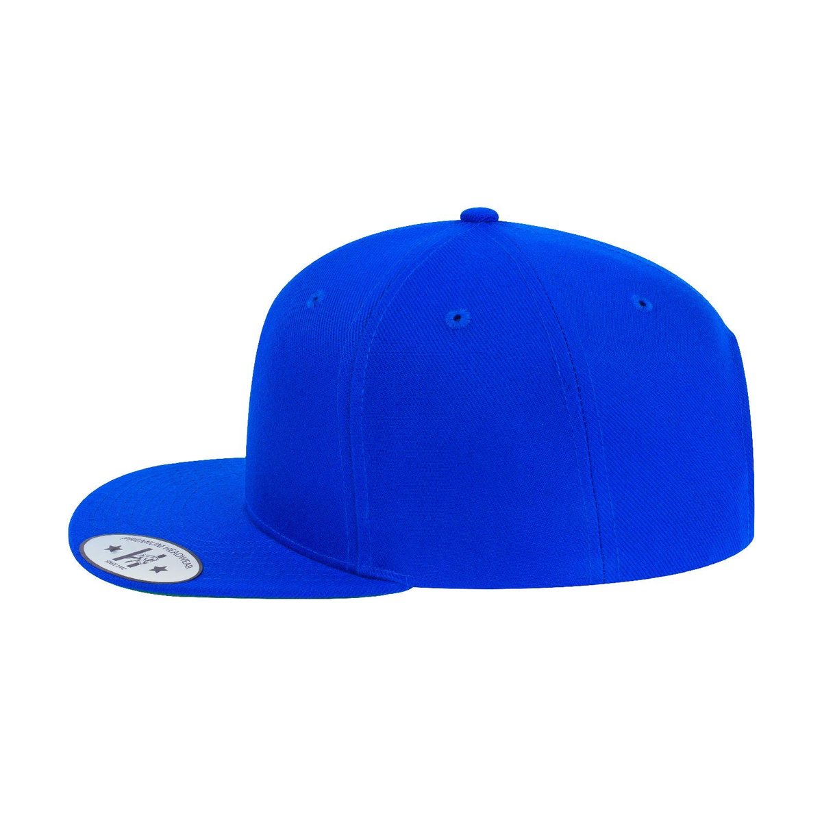 Blank 6-Panel Snapback Flat Bill Baseball Cap