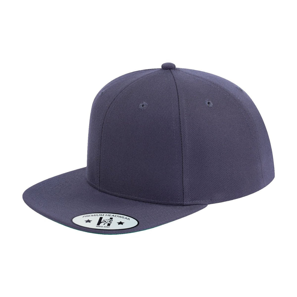 Blank 6-Panel Snapback Flat Bill Baseball Cap