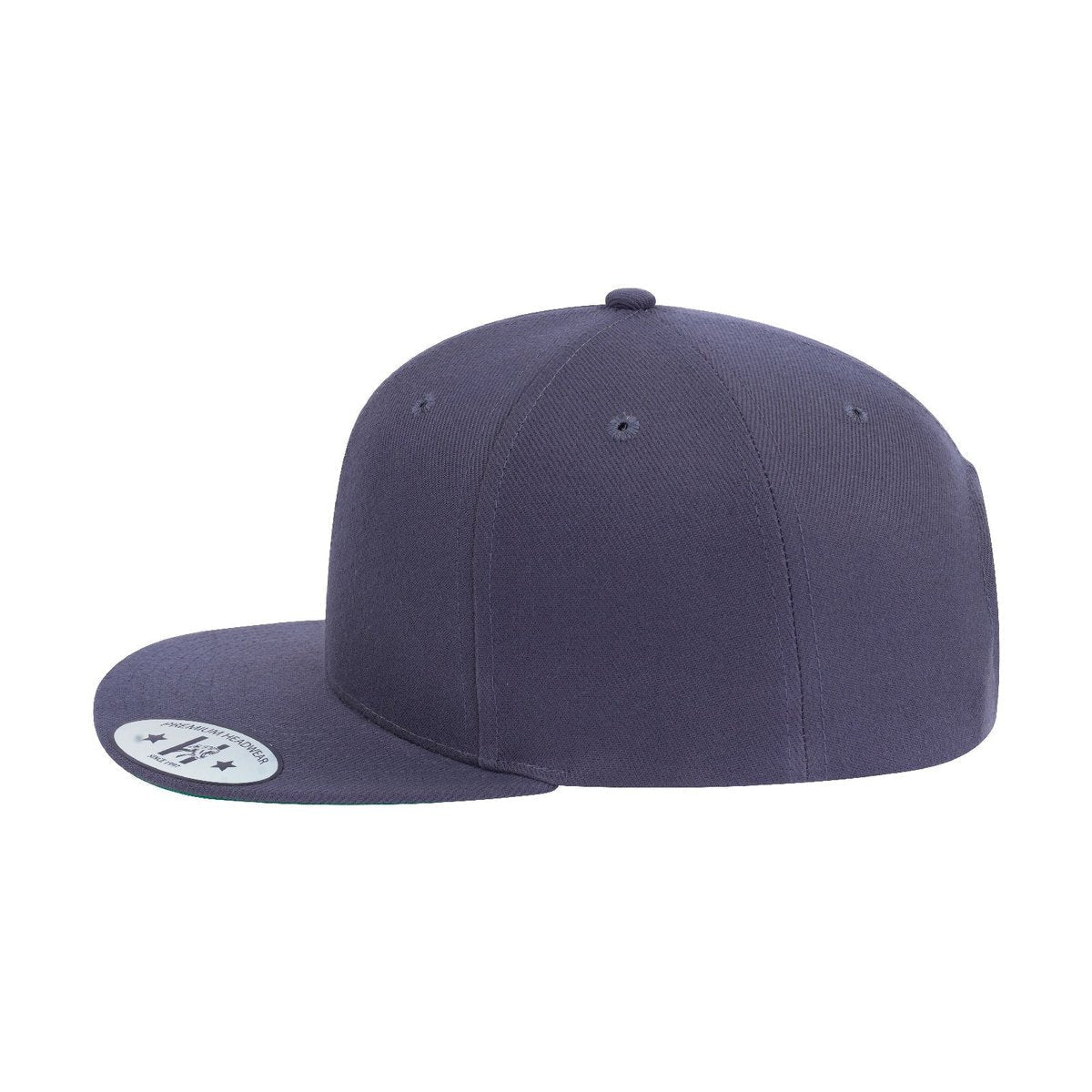 Blank 6-Panel Snapback Flat Bill Baseball Cap