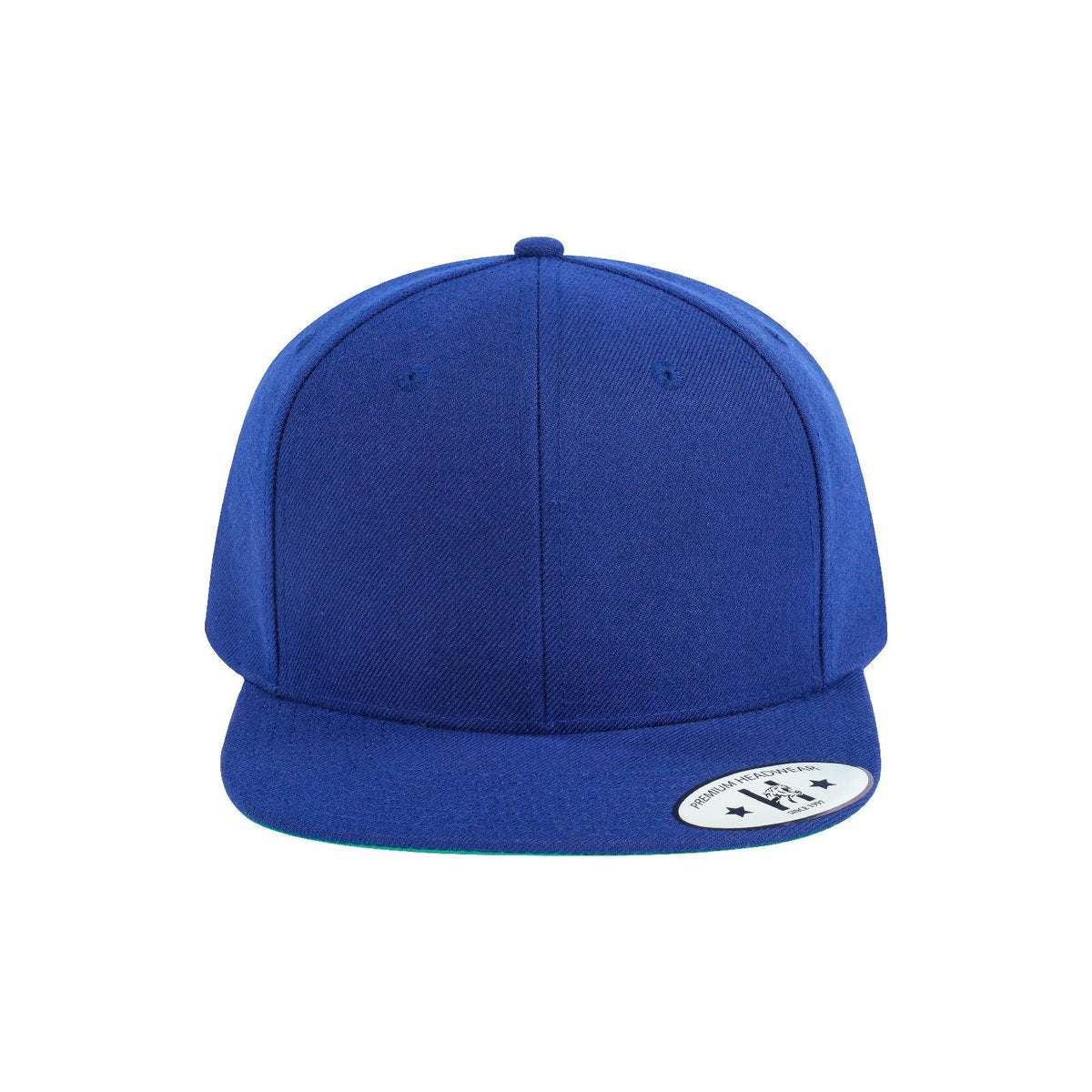 Blank 6-Panel Snapback Flat Bill Baseball Cap