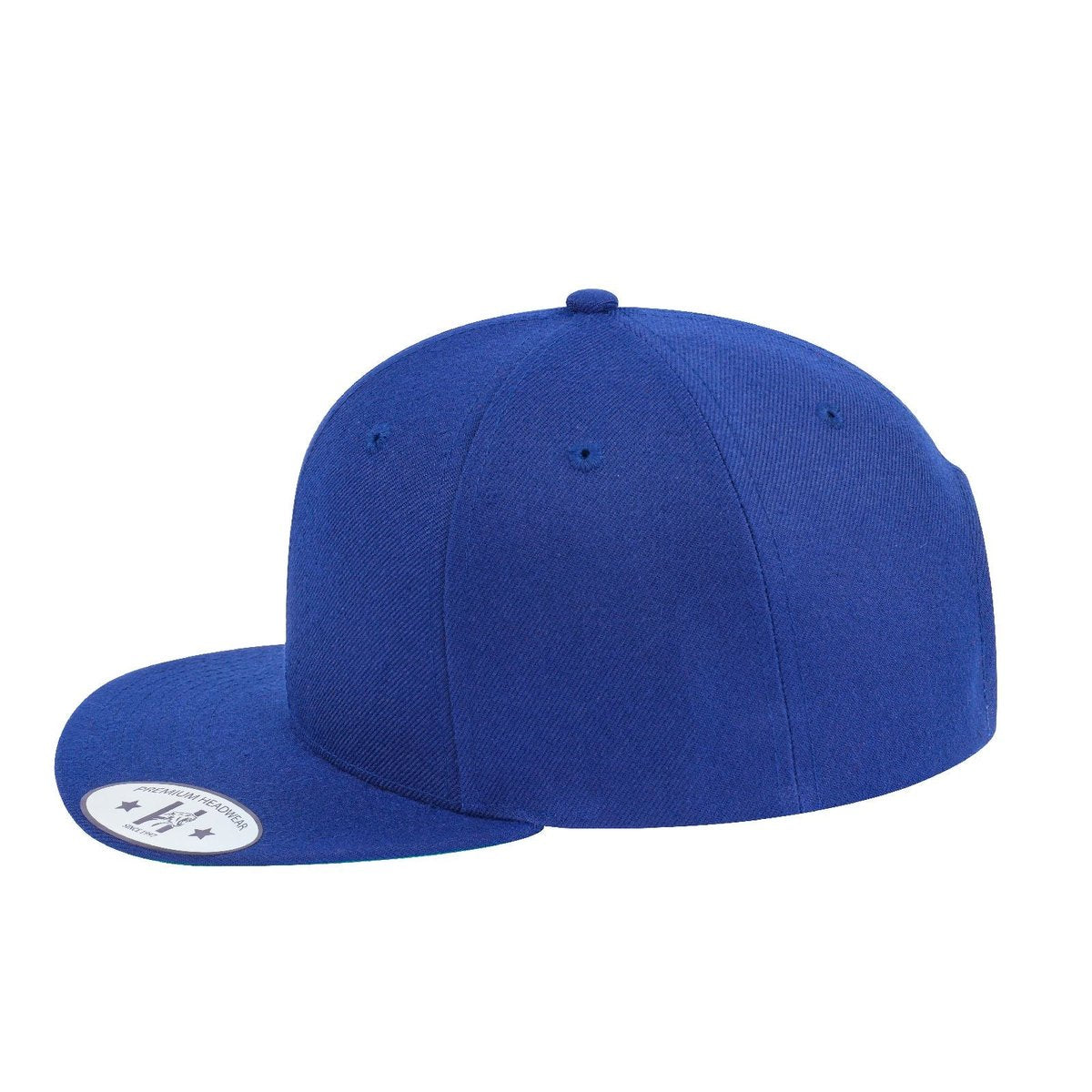 Blank 6-Panel Snapback Flat Bill Baseball Cap