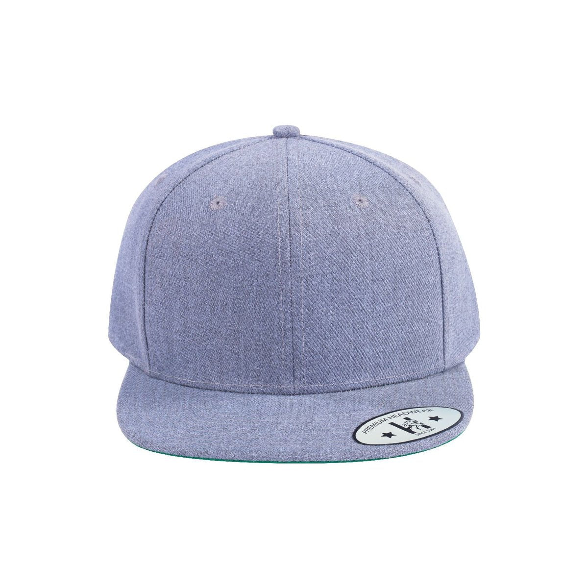 Blank 6-Panel Snapback Flat Bill Baseball Cap