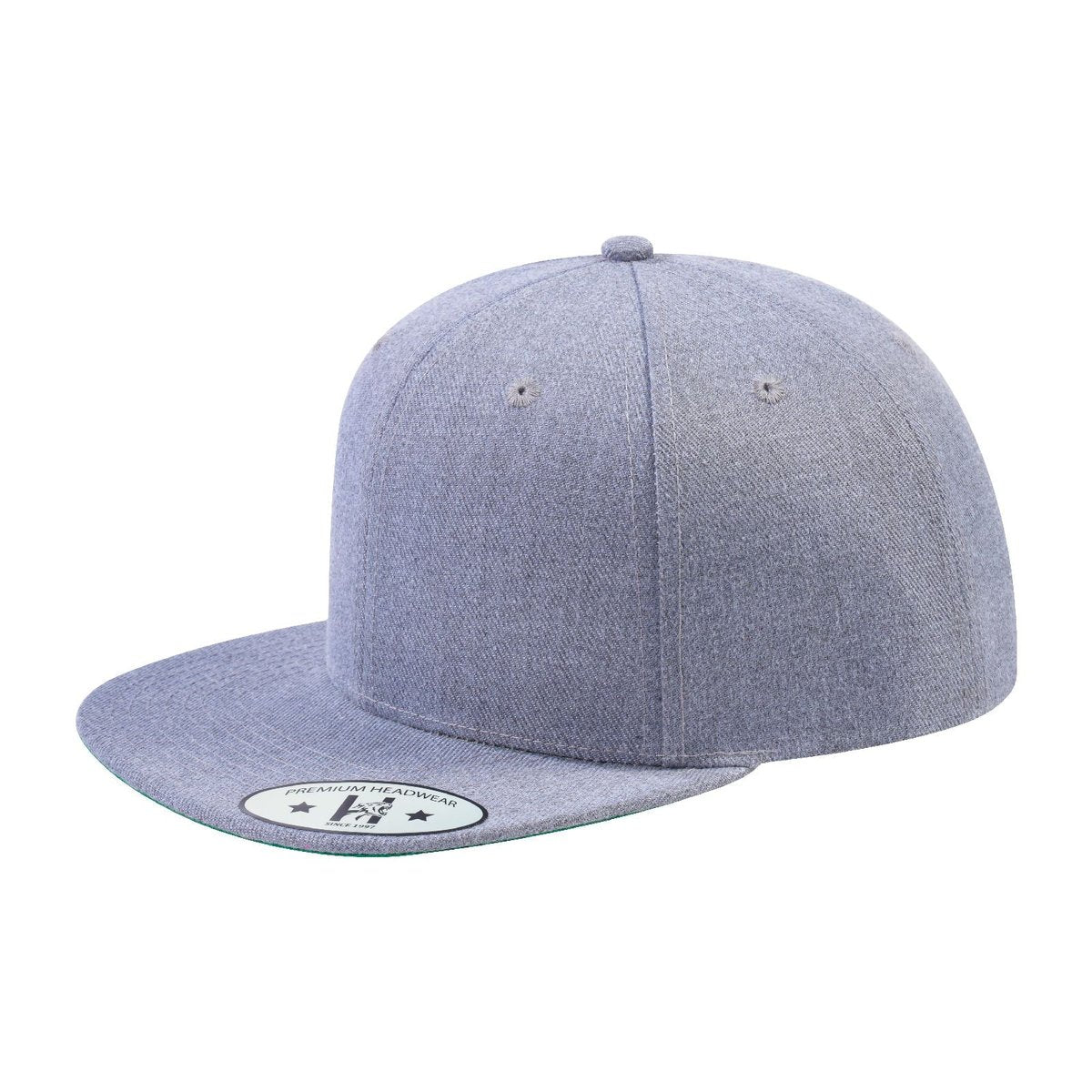 Blank 6-Panel Snapback Flat Bill Baseball Cap