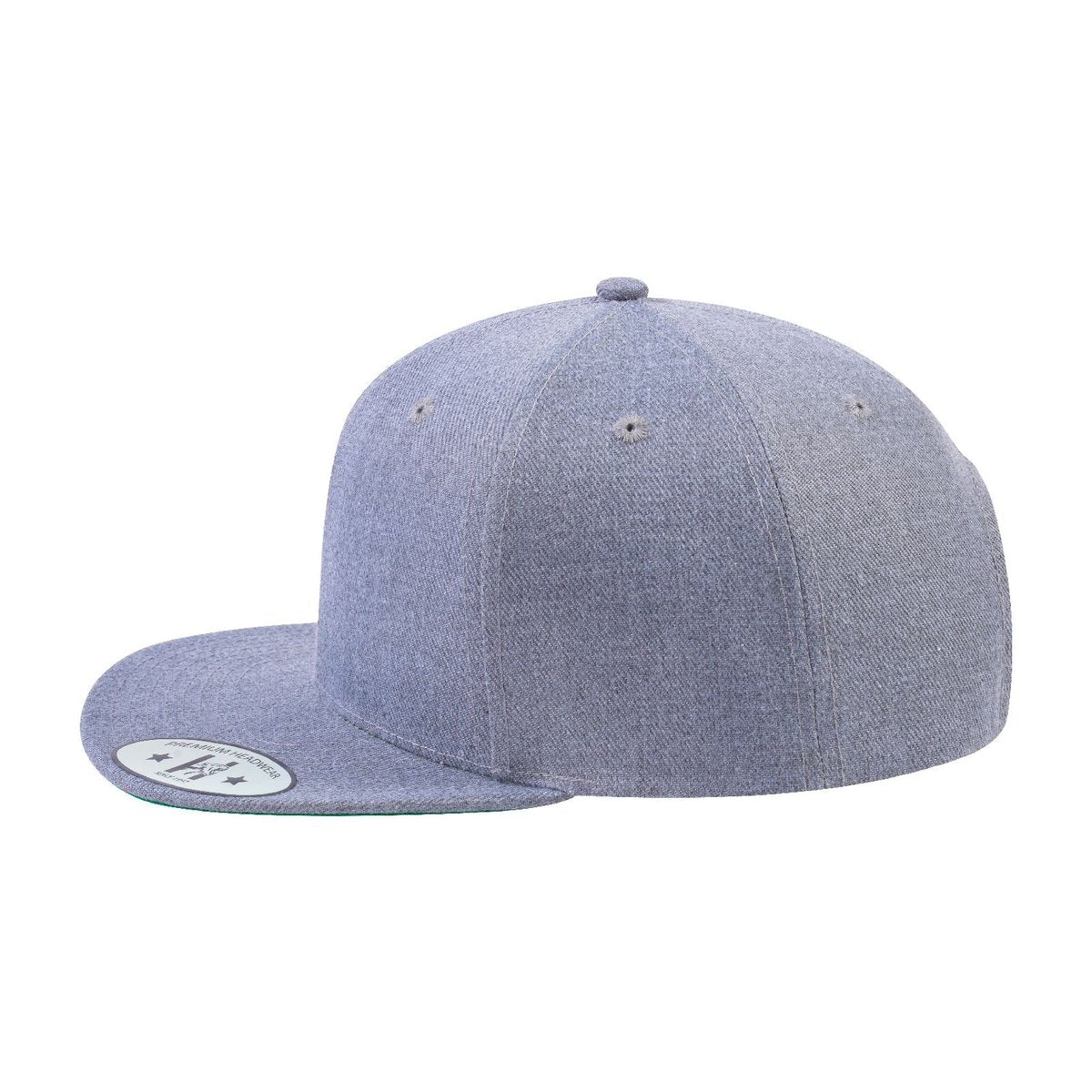Blank 6-Panel Snapback Flat Bill Baseball Cap