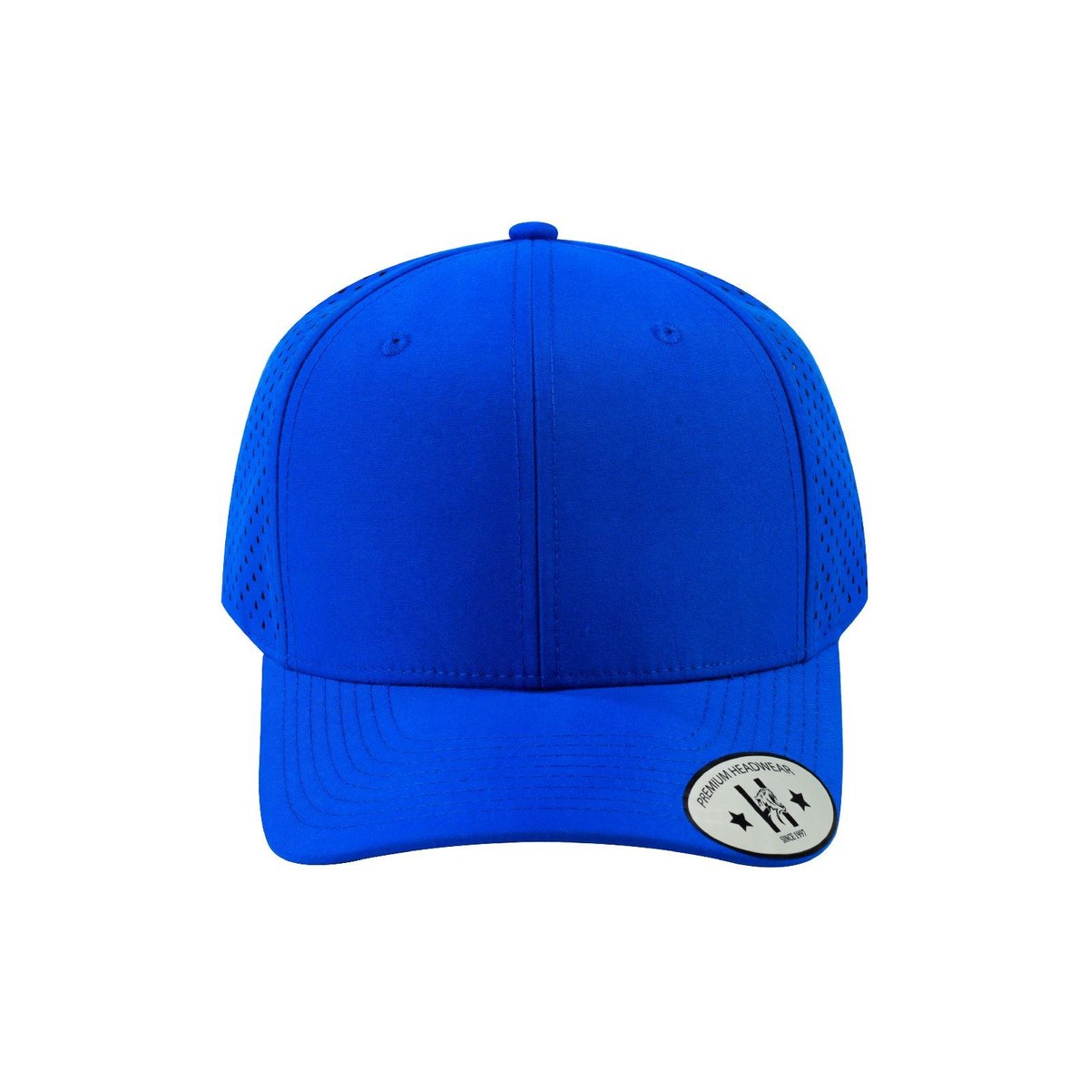 Blank - 6 Panel Microfiber Laser hole Trucker Hat - Royal Blue