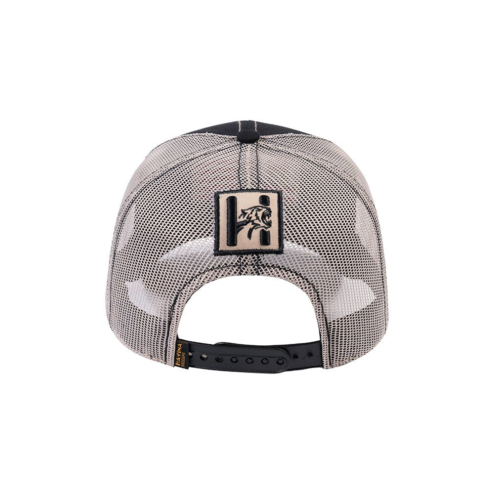 Unisex Embroidered The Us Flag, 6-Panel Trucker Hat, Black/Beige, Zig Zag, Adjustable Fit