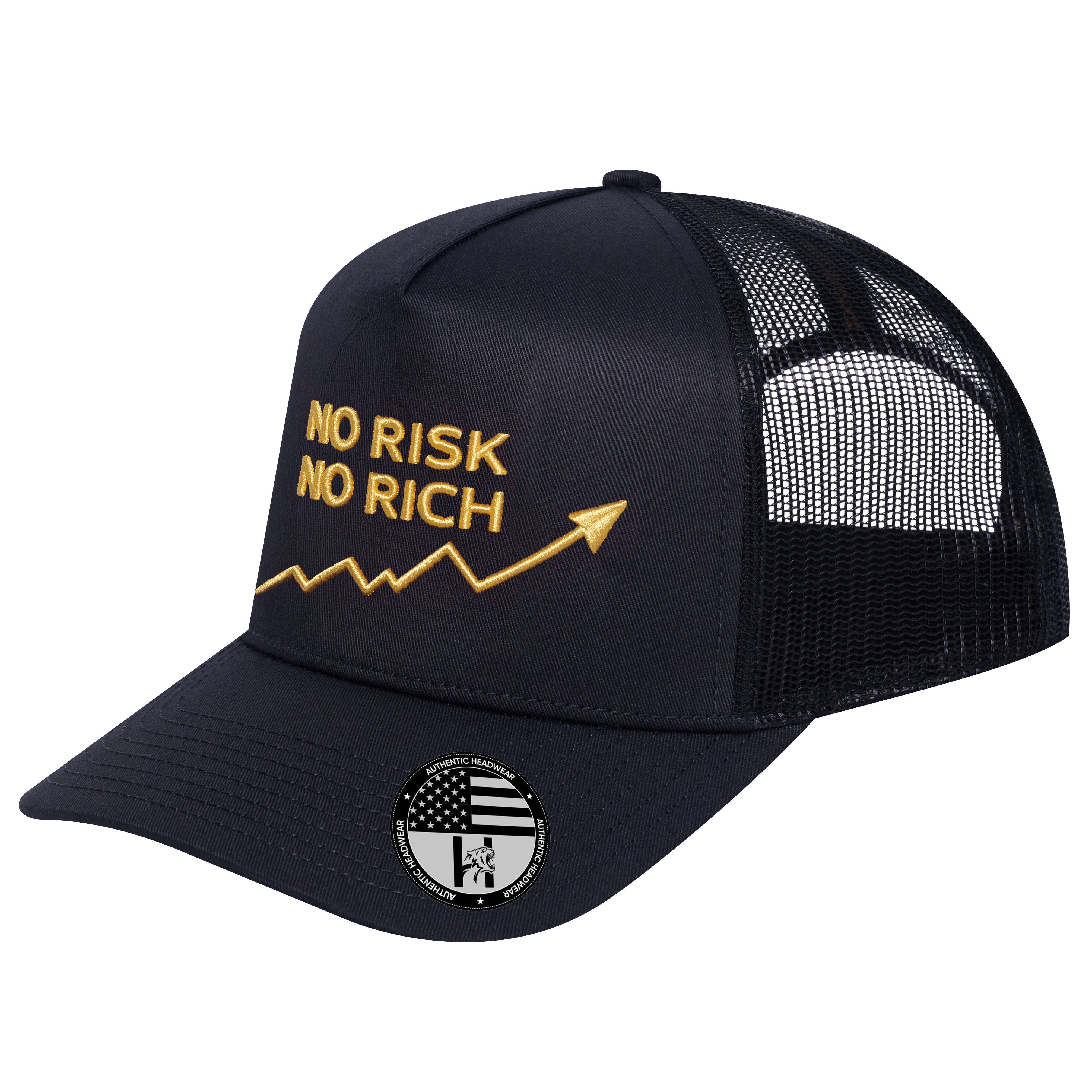 No Risk No Rich 5-Panel Trucker Hat