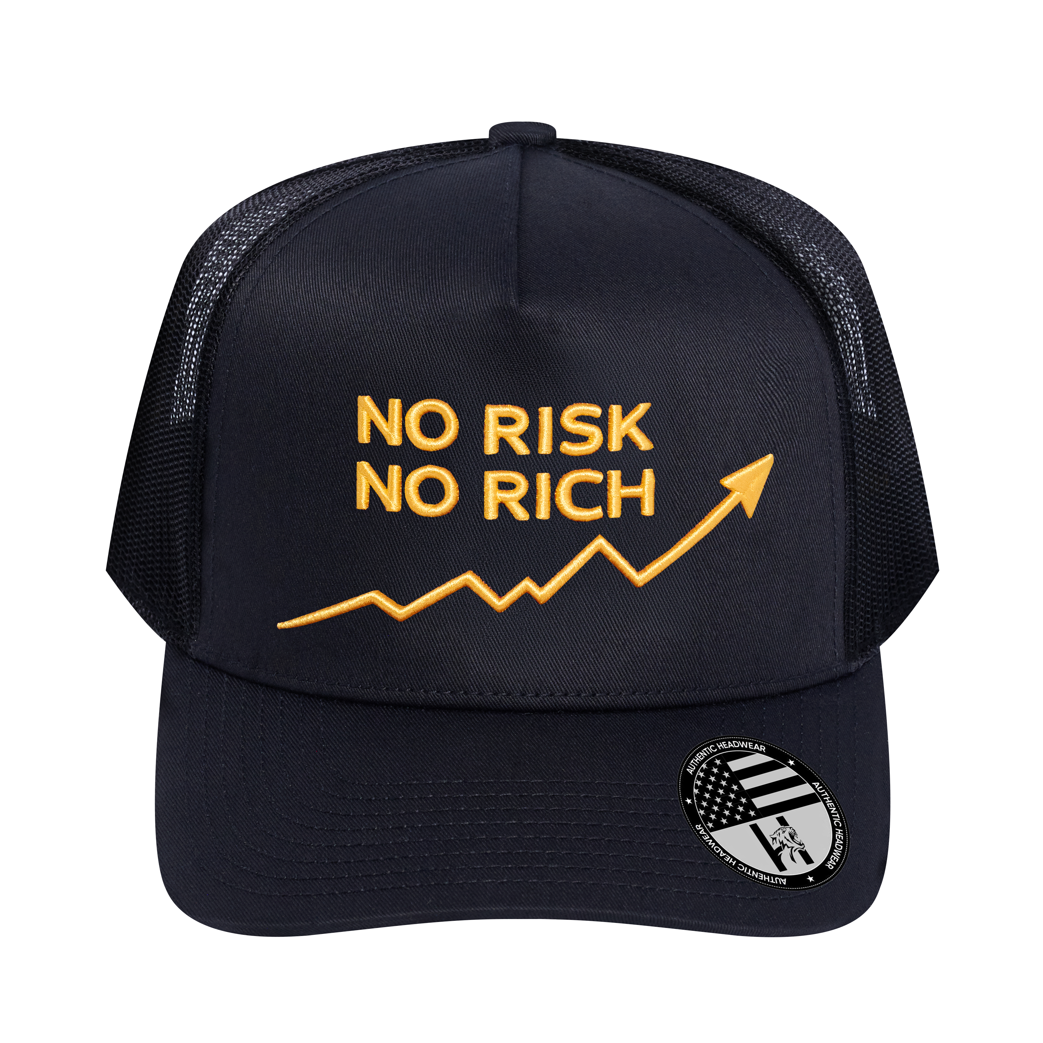 No Risk No Rich 5-Panel Trucker Hat