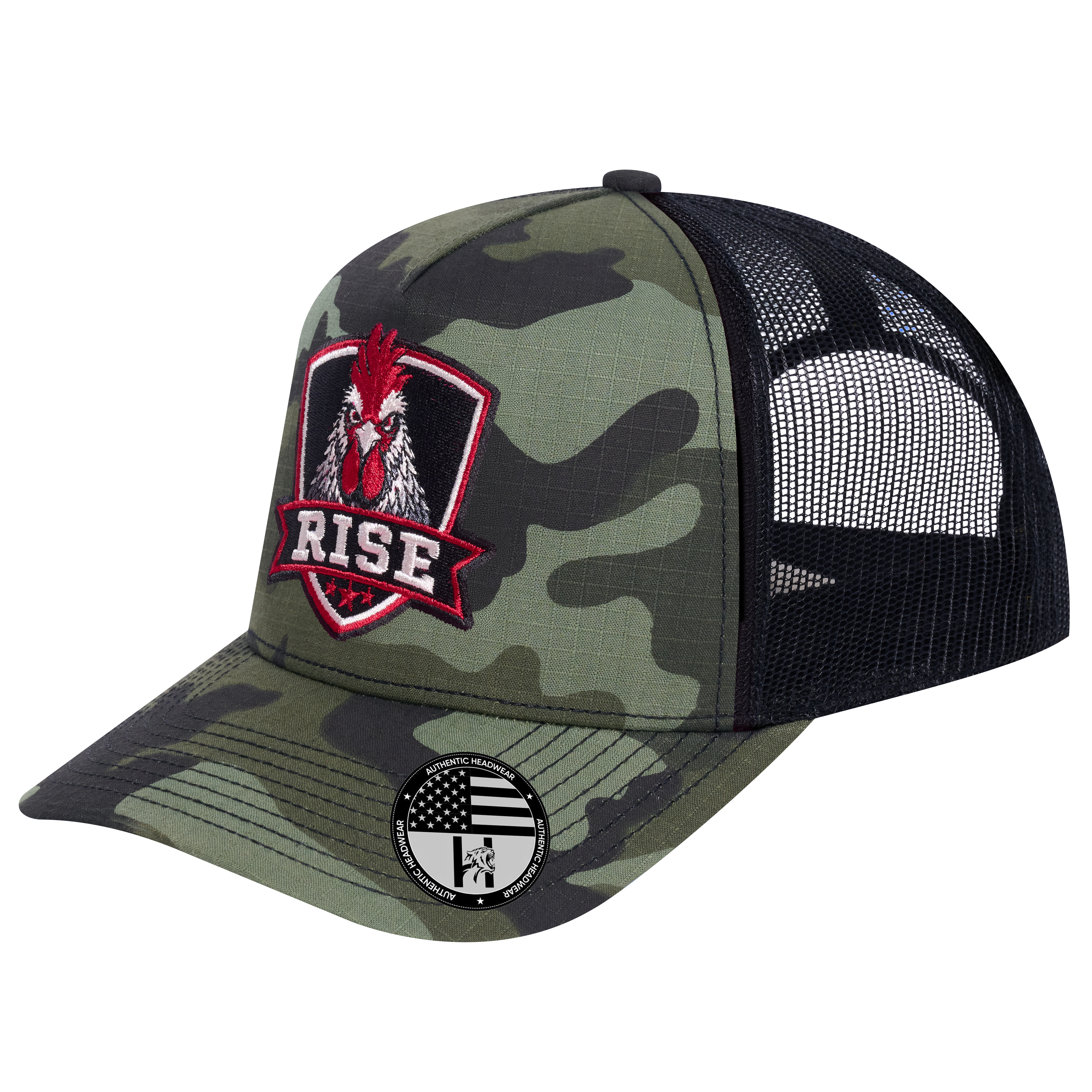 The Rise Rooster 5-Panel Trucker Hat