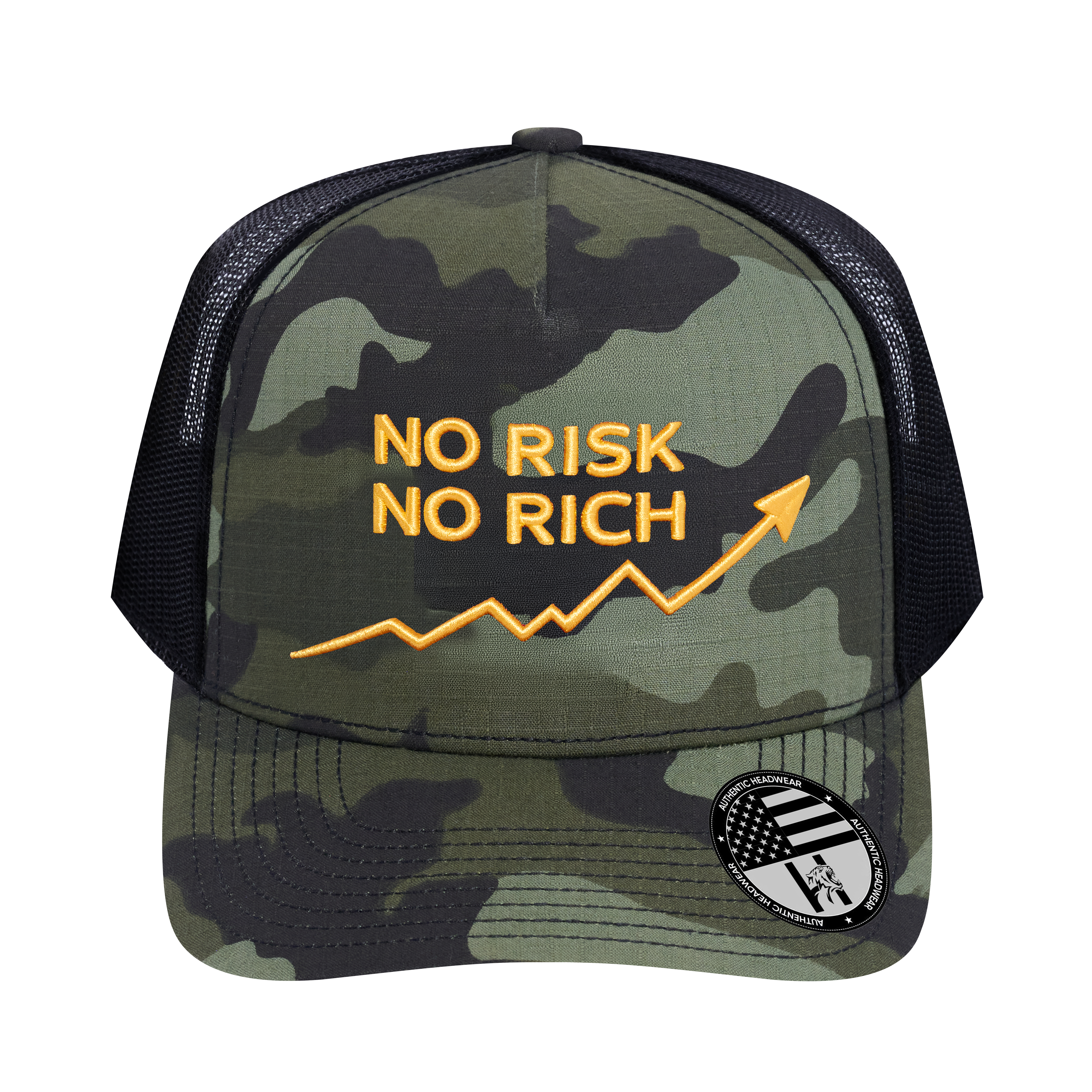 No Risk No Rich 5-Panel Trucker Hat