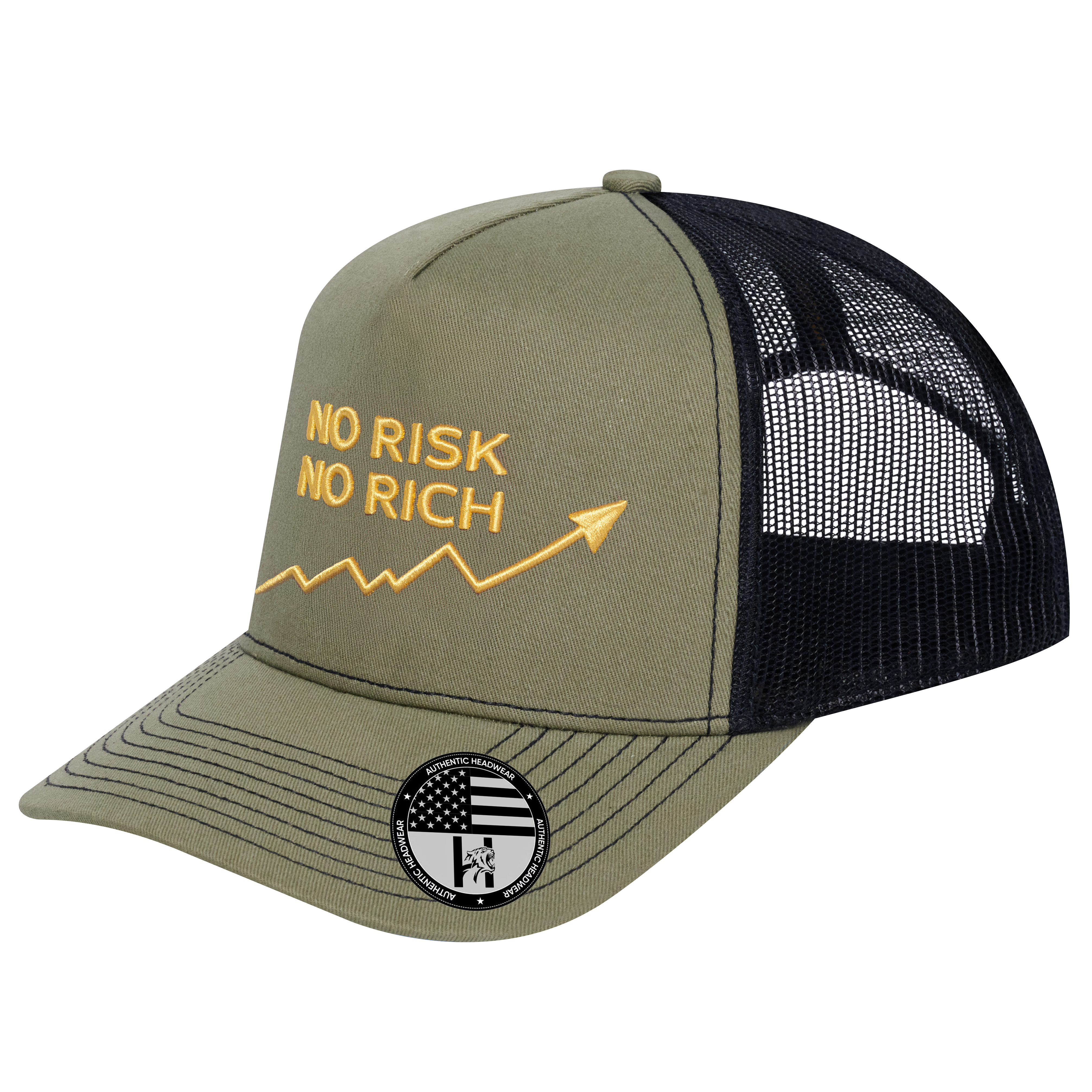 No Risk No Rich 5-Panel Trucker Hat