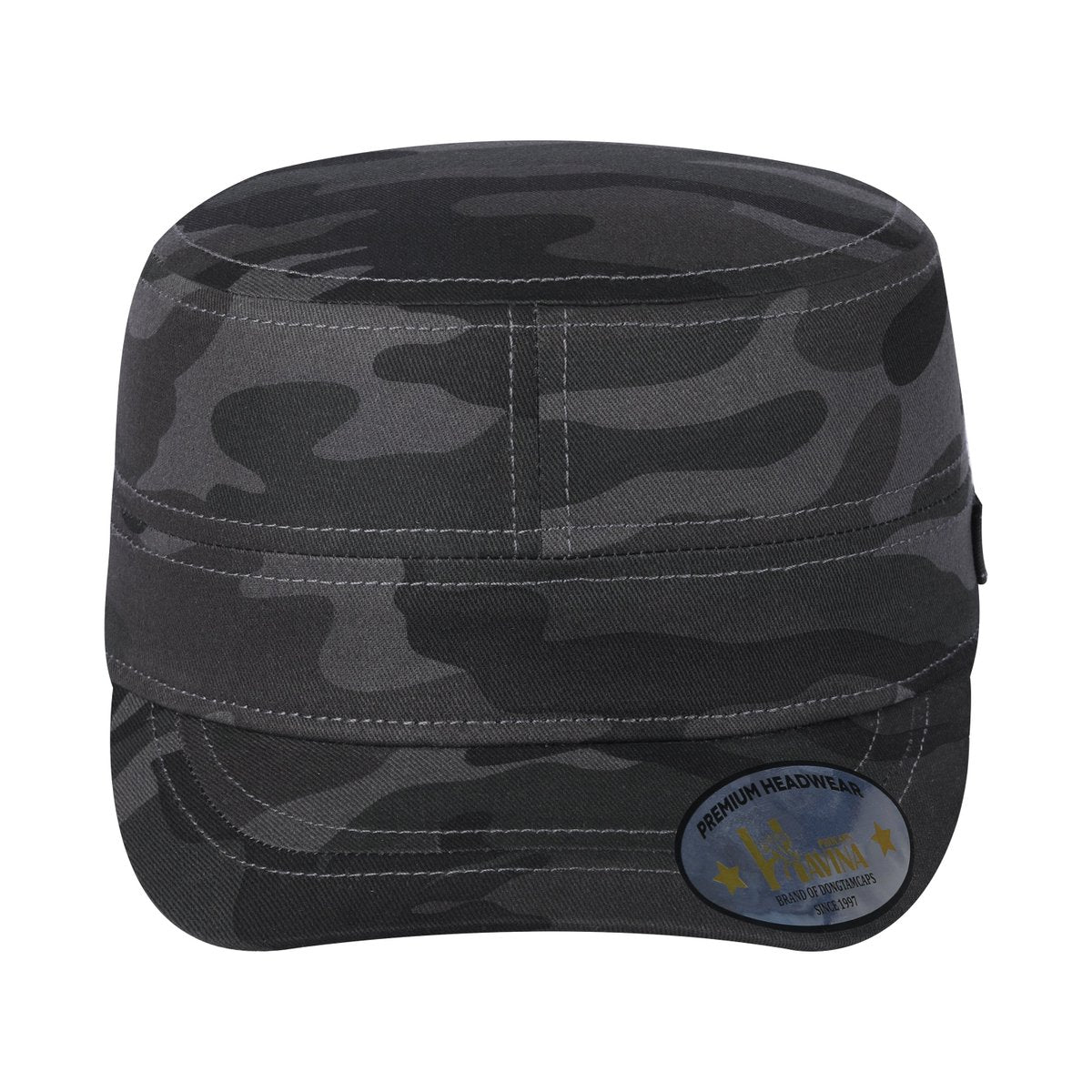 Unisex Blank, Military Hat, Black Camo/Black Camo, Adjustable Fit