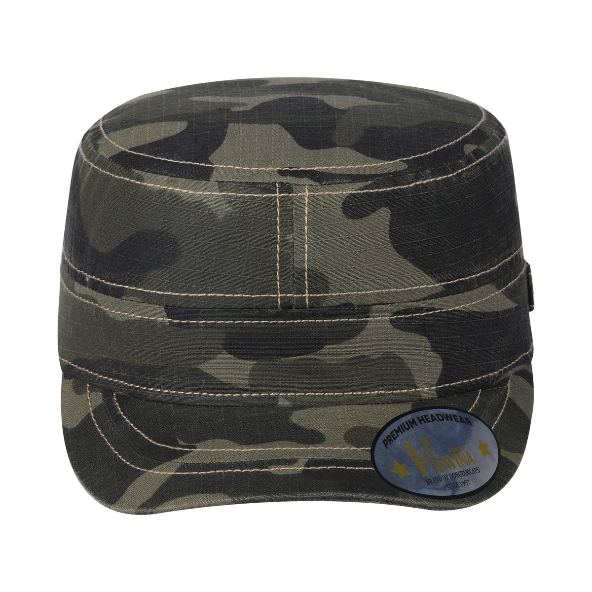 Unisex Blank, Military Hat, Green Camo/Green Camo, Adjustable Fit