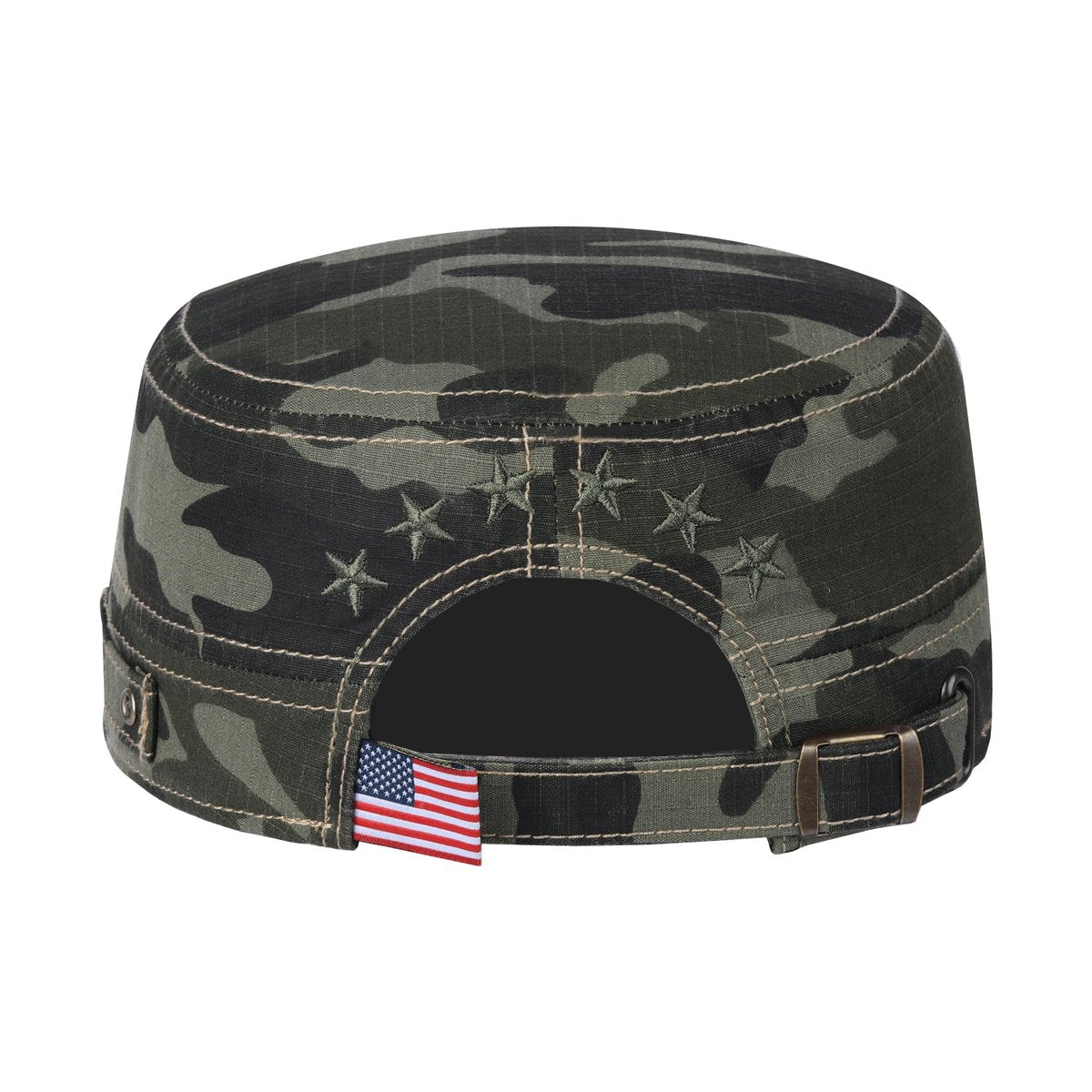 Unisex Embroidered The Star, Military Hat, Green Camo/Green Camo, Adjustable Fit