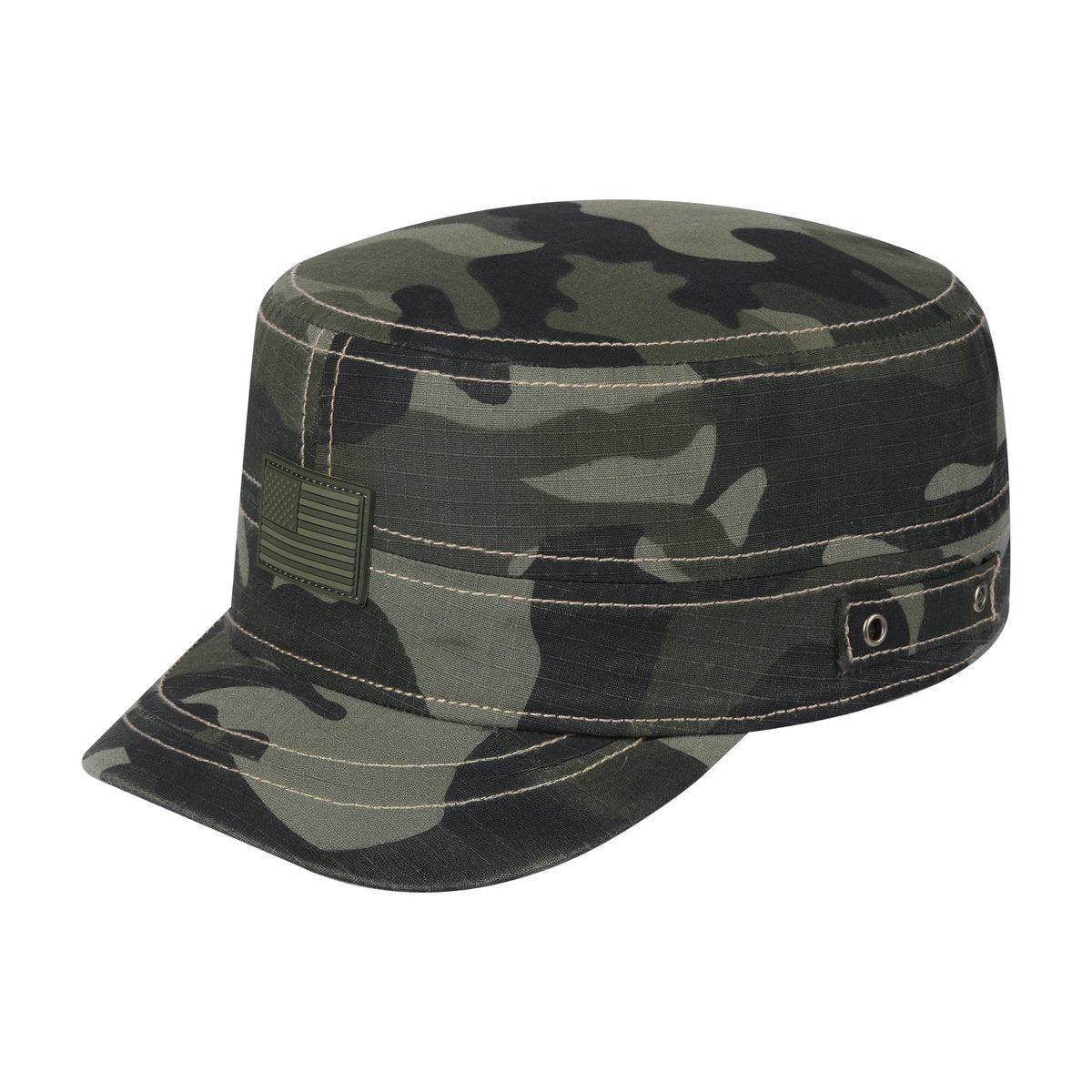 Rubber the US Flag Military Hat