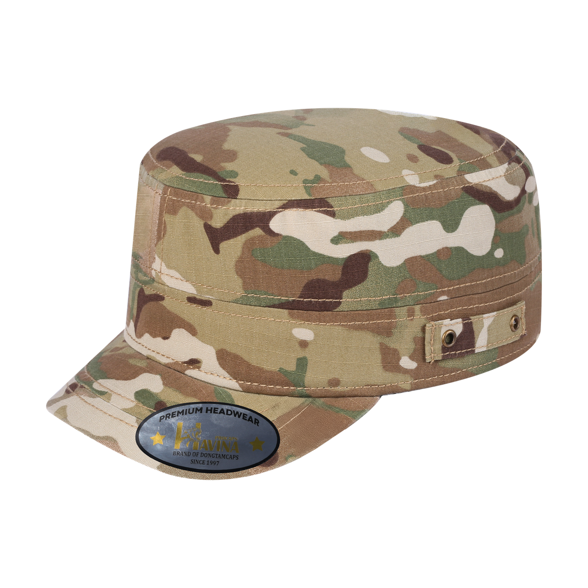 Unisex Blank, Military Hat, Khaki Camo/Khaki Camo, Adjustable Fit