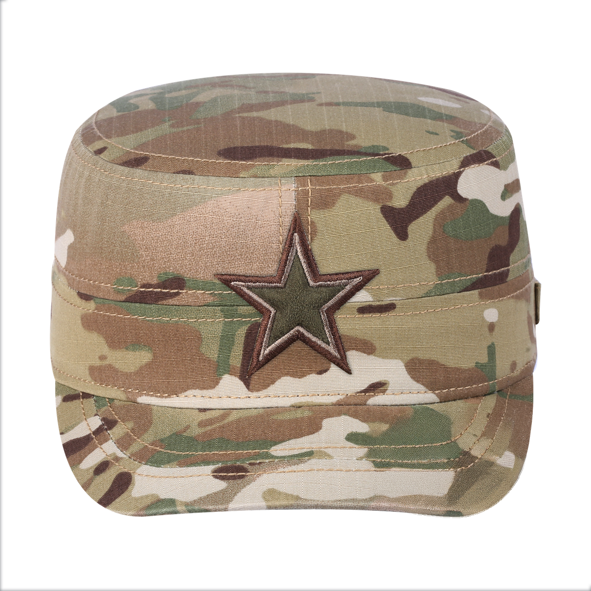 Unisex Embroidered The Star, Military Hat, Khaki Camo/Khaki Camo, Adjustable Fit