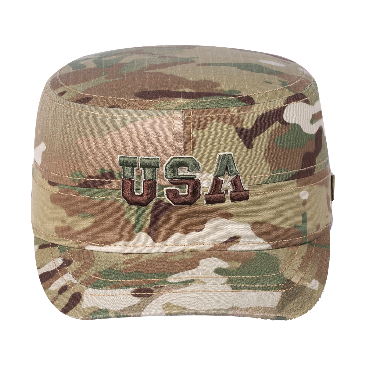 Unisex Embroidered The USA, Military Hat, Khaki Camo/Khaki Camo, Adjustable Fit