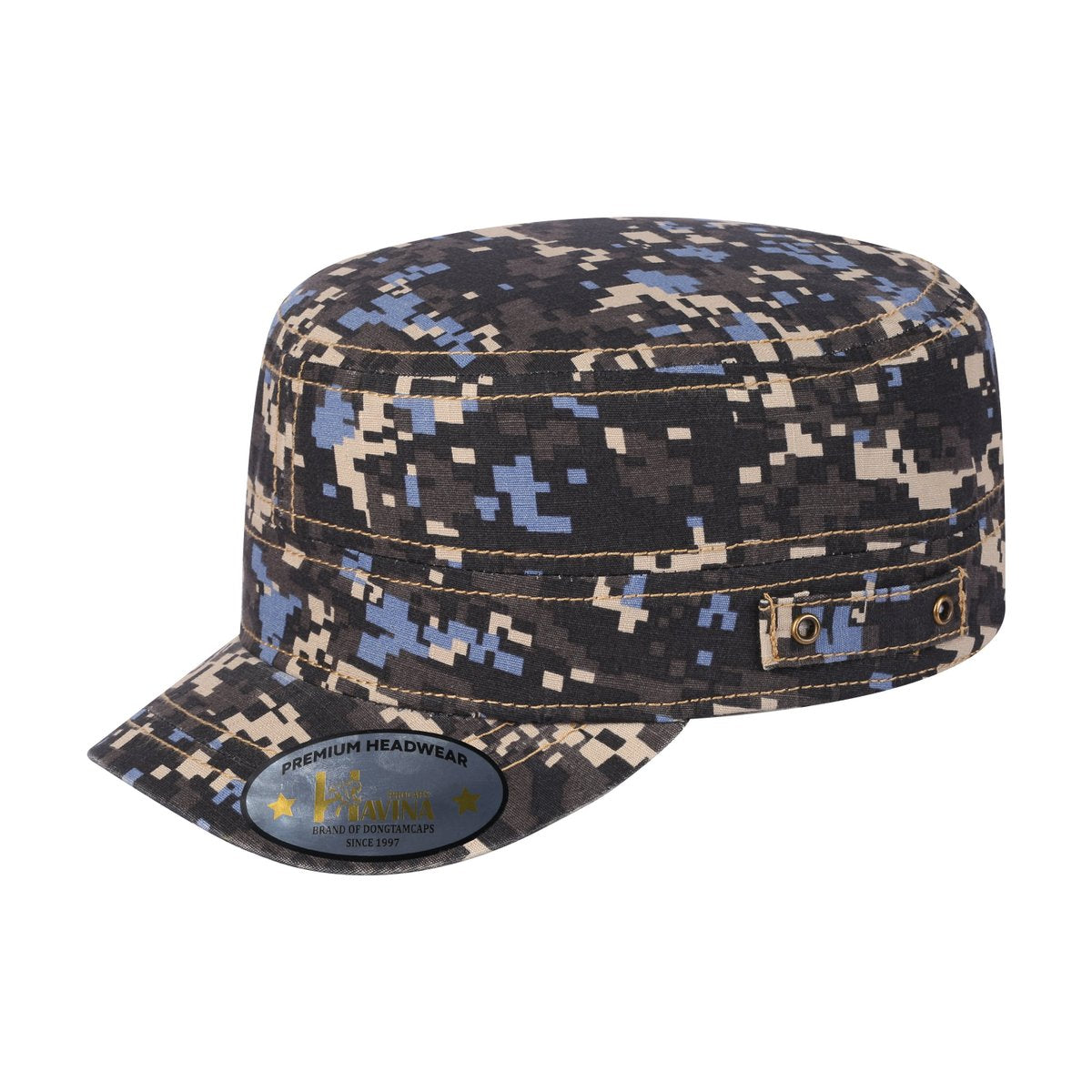 Unisex Blank, Military Hat, Navy Camo/Navy Camo, Adjustable Fit