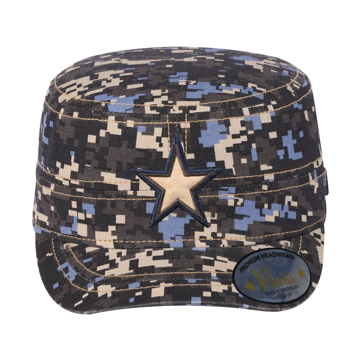 Unisex Embroidered The Star, Military Hat, Navy Camo/Navy Camo, Adjustable Fit