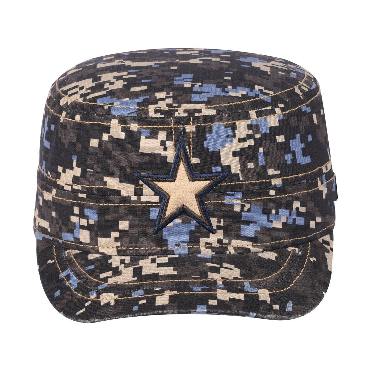 Unisex Embroidered The Star, Military Hat, Navy Camo/Navy Camo, Adjustable Fit