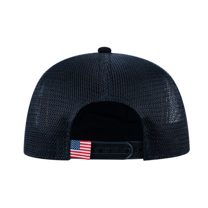 Cow V2 5-Panel Trucker Hat with Black front and Black back