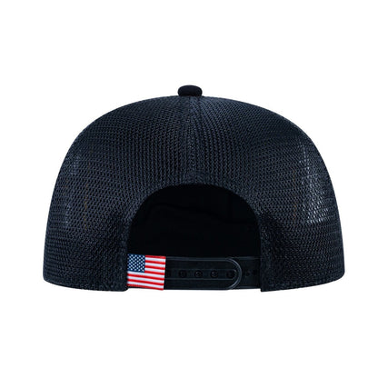 Eagle V2 5-Panel Trucker Hat with Black front and Black back