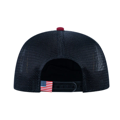 Aries Zodiac V2 5-Panel Trucker Hat with Burgundy front and Black back