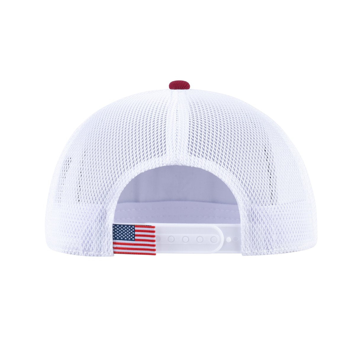 Unisex V2 Embroidered And Laser-Engraved Aquarius Zodiac (January 20, February 18), 5-Panel Trucker Hat, Burgundy/White, Adjustable Fit