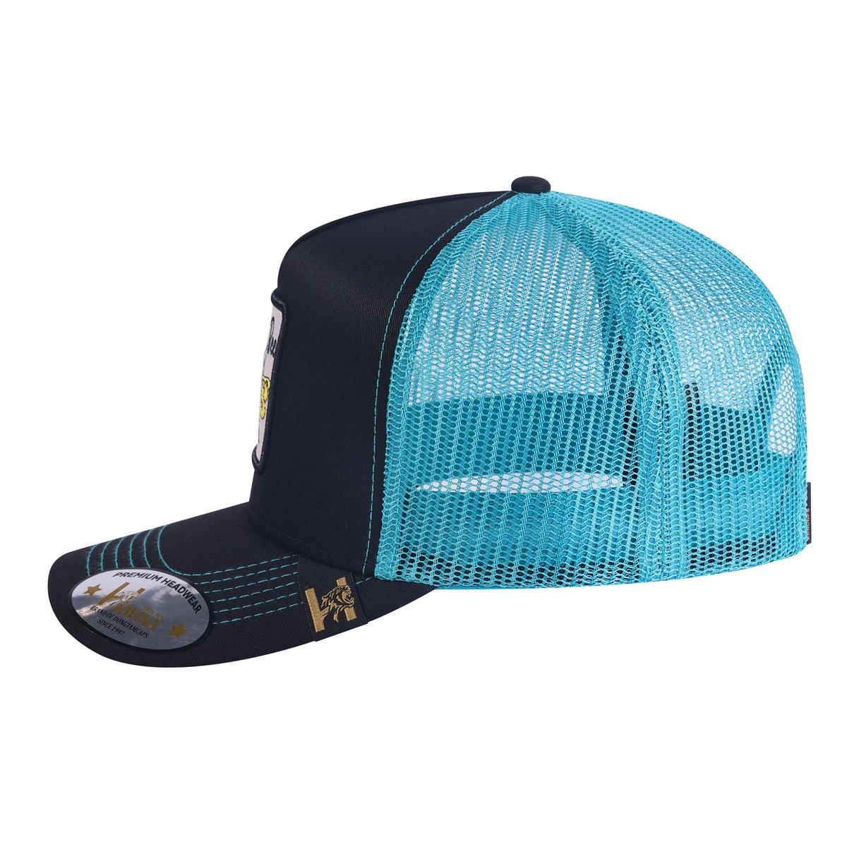 Unisex Embroidered The Bee, 5-Panel Trucker Hat, Black, Black-G11249, Adjustable Fit