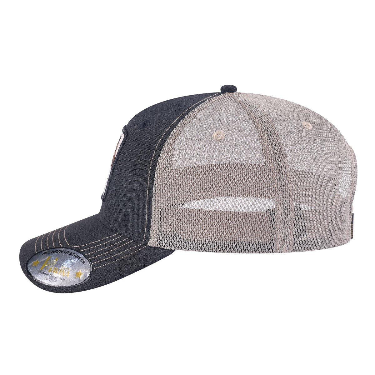 Unisex Embroidered The Horse, 6-Panel Trucker Hat, Black, Black-Lg, Adjustable Fit