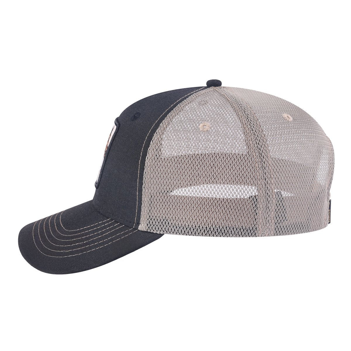 Unisex Embroidered The Horse, 6-Panel Trucker Hat, Black, Black-K11237, Adjustable Fit