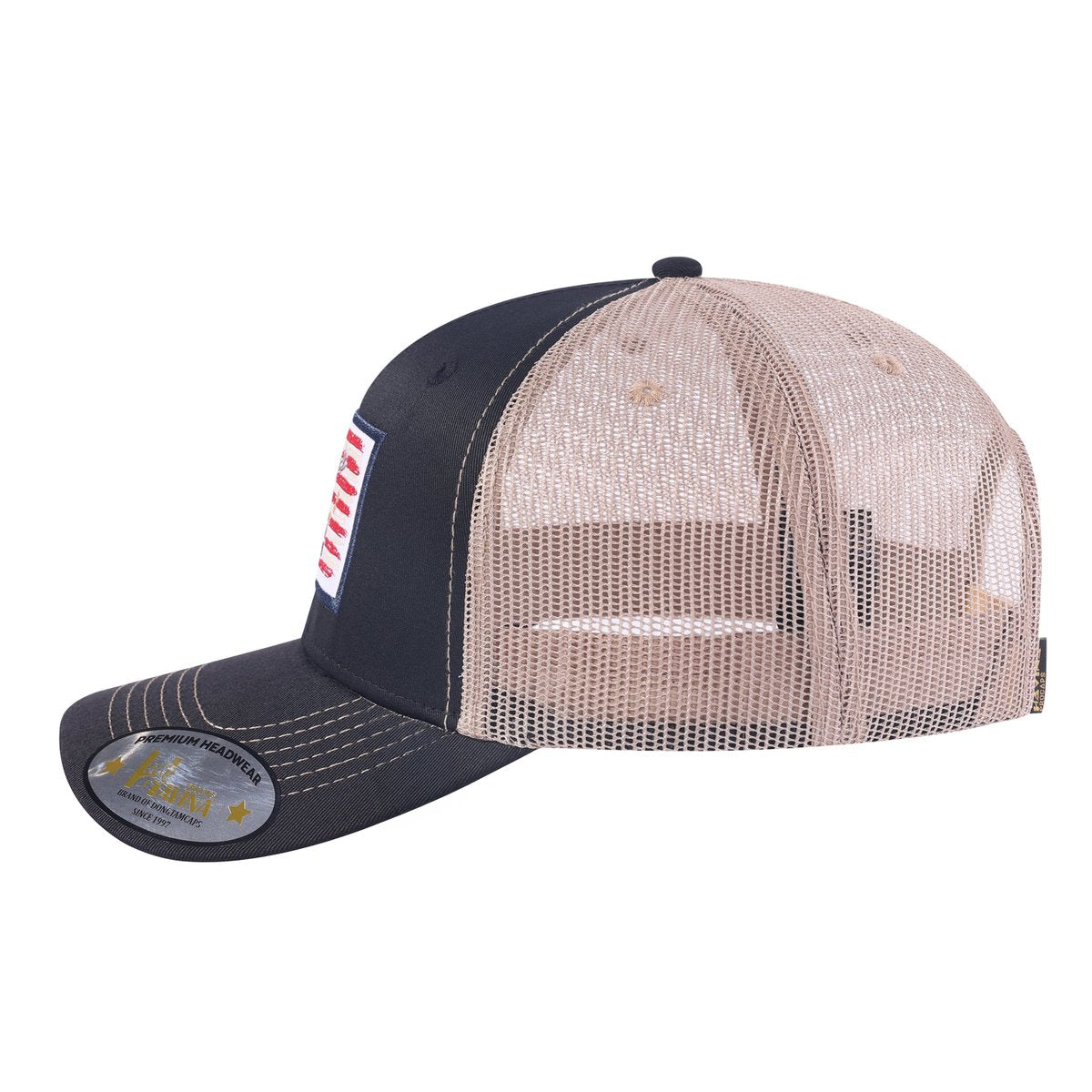 Unisex Embroidered US Deer Hunter, 6-Panel Trucker Hat, Dark Grey, Dark Gray-K11234Hs, Adjustable Fit