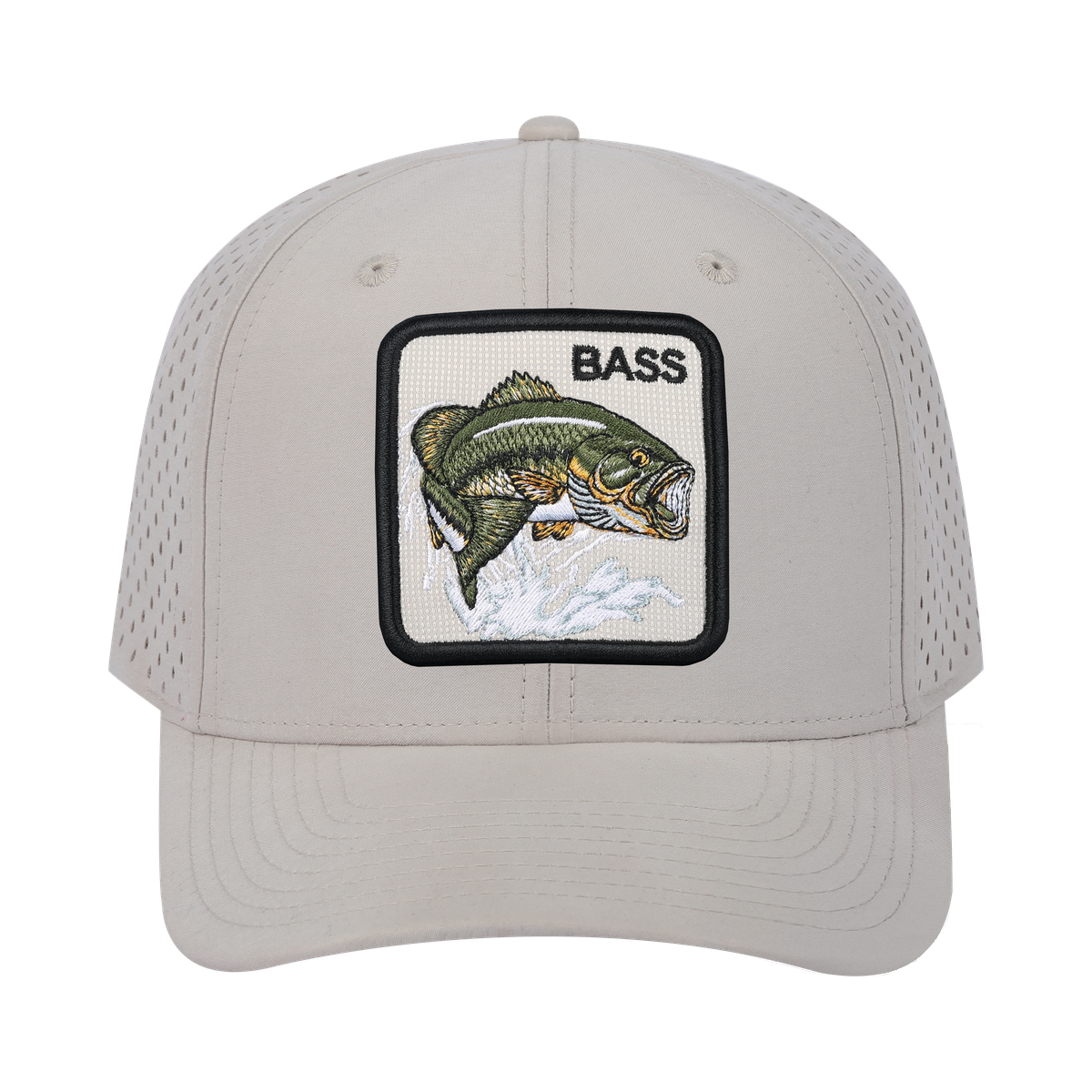 Bass 6-Panel Microfiber Laser Hole Trucker Hat